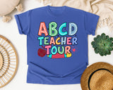 ABCD Teacher Tour Marquee graphic tee in Flo Blue