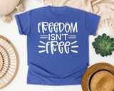 Freedom Isn't Free White 4 graphic tee in Flo Blue