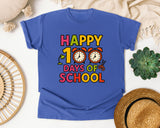 Happy 100 Days Of School Scissors graphic tee in Flo Blue