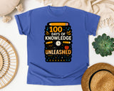 100 Days Of Knowledge Unleashed graphic tee in Flo Blue