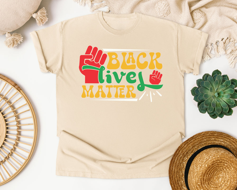Black Lives Matter graphic tee in Ivory Comfort Colors 1717
