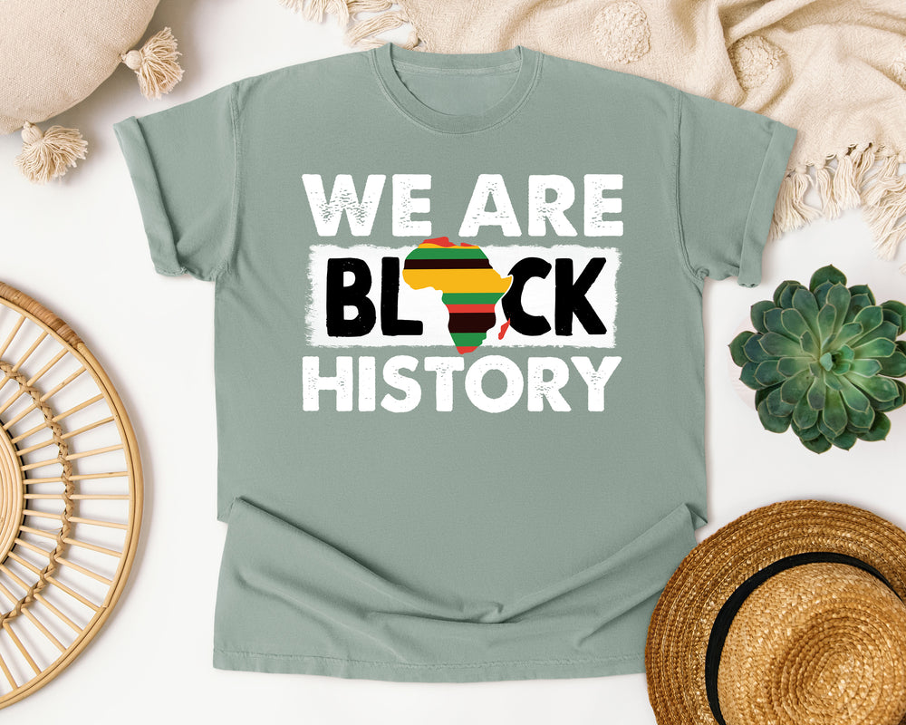 We Are Black History Africa graphic tee in Bay Comfort Colors 1717