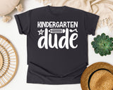 Kindergarten Dude White 2 graphic tee in Graphite