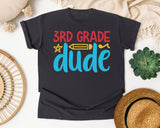 3rd Grade Dude White 2 3 graphic tee in Graphite