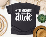4th Grade Dude White 2 graphic tee in Graphite
