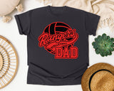 Rangers Volleyball Dad graphic tee in Graphite