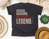 Father Husband Meat Smoker Legend Pink graphic tee in Graphite
