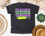 Teacher Teacher Teacher graphic tee in Graphite