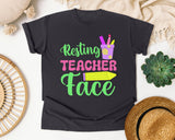 Resting Teacher Face graphic tee in Graphite