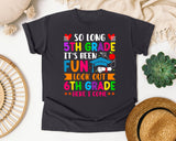 So Long Fifth Grade Look Out Sixth Grade graphic tee in Graphite