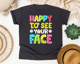 Happy To See Your Face graphic tee in Graphite