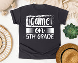Game On 5th Grade White graphic tee in Graphite