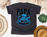 Papa The Only Man Who Loves Me Unconditionally White 2 graphic tee in Graphite