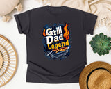 Grill Dad Legend Black 2 graphic tee in Graphite