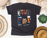 BBQ Beer And Being A Dad My Three Talents Grey 2 graphic tee in Graphite