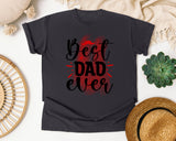 Best Dad Ever White graphic tee in Graphite