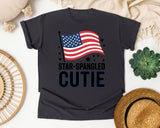 Star Spangled Cutie White 5 graphic tee in Graphite