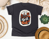 Dad Bod Grill God Brown 2 graphic tee in Graphite