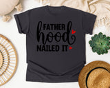 Fatherhood Nailed It White graphic tee in Graphite