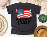 Star Spangled Cutie Black 2 graphic tee in Graphite