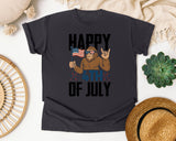 Happy 4th Of July White 3 graphic tee in Graphite