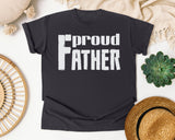 Proud Father White 2 graphic tee in Graphite