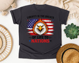 Liberty Is The Breath Of Life To Nations Grey graphic tee in Graphite
