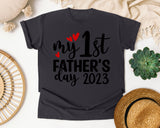 My 1st Father's Day graphic tee in Graphite