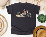 Patriotic Motorcycle graphic tee in Graphite