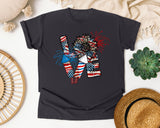 Love Patriotic Sunflower graphic tee in Graphite