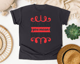 Dad Jokes You Mean Rad Jokes Red 2 graphic tee in Graphite