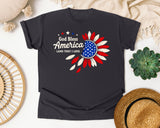 God Bless America Land That I Love Red graphic tee in Graphite