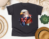 Eagle With Flag Bow graphic tee in Graphite