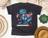 Amerisaurus Rex Grey graphic tee in Graphite