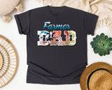 Farmer Dad Grey 2 graphic tee in Graphite