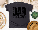 Dad The Man The Myth The Legend White 2 graphic tee in Graphite