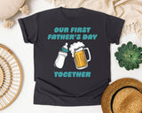 Our First Father's Day Together Teal graphic tee in Graphite