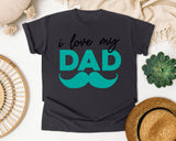I Love My Dad Grey graphic tee in Graphite