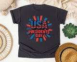 USA Presidents Day Red graphic tee in Graphite
