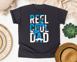 Reel Cool Dad White 4 graphic tee in Graphite