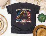 Don't Mess With America Est 1776 graphic tee in Graphite