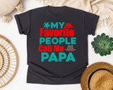 My Favorite People Call Me Papa Brown graphic tee in Graphite
