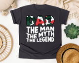 Dad The Man The Myth The Legend White graphic tee in Graphite