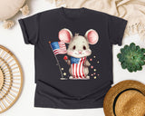 Mouse In Flag Outfit graphic tee in Graphite