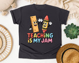 Teaching Is My Jam graphic tee in Graphite