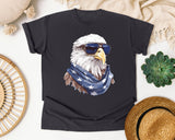 Eagle With Sunglasses Bandana graphic tee in Graphite