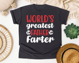 World's Greatest Father Farter White graphic tee in Graphite