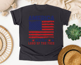 America 1776 Land Of The Free Red graphic tee in Graphite