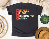 Math Mistakes Allow Thinking To Happen graphic tee in Graphite