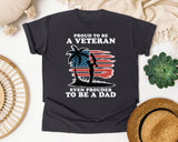 Proud To Be A Veteran Even Prouder To Be A Dad graphic tee in Graphite